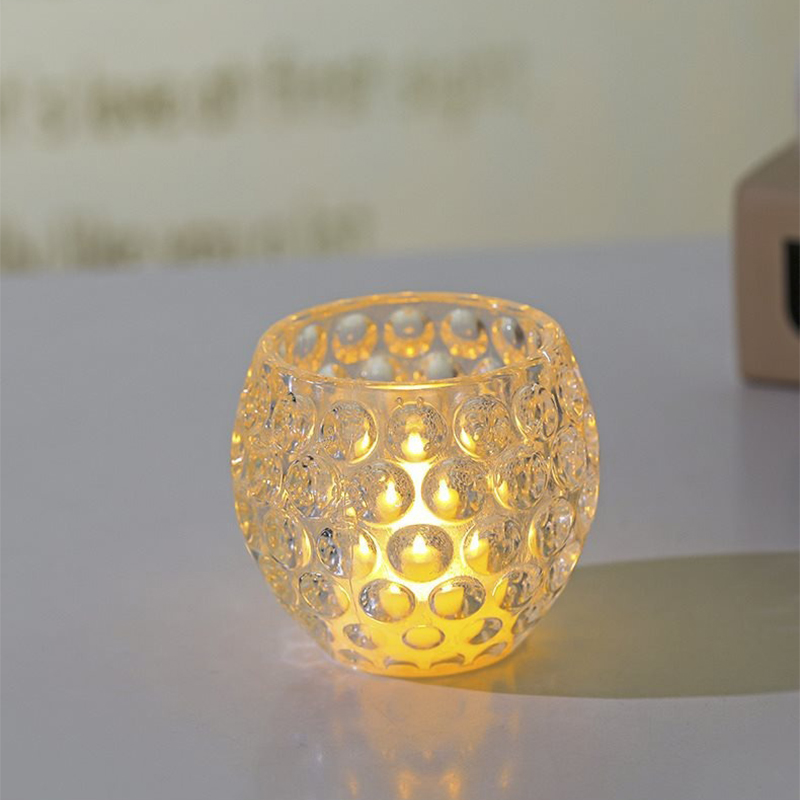 Electronics Gadgets For Home - เทียนไฟฟ้า LED ดีไซน์รังผึ้งคริสตัล สำหรับตกแต่งบรรยากาศบ้านในเทศกาลคริสต์มาสและฮาโลวีน โคมไฟกลางคืน