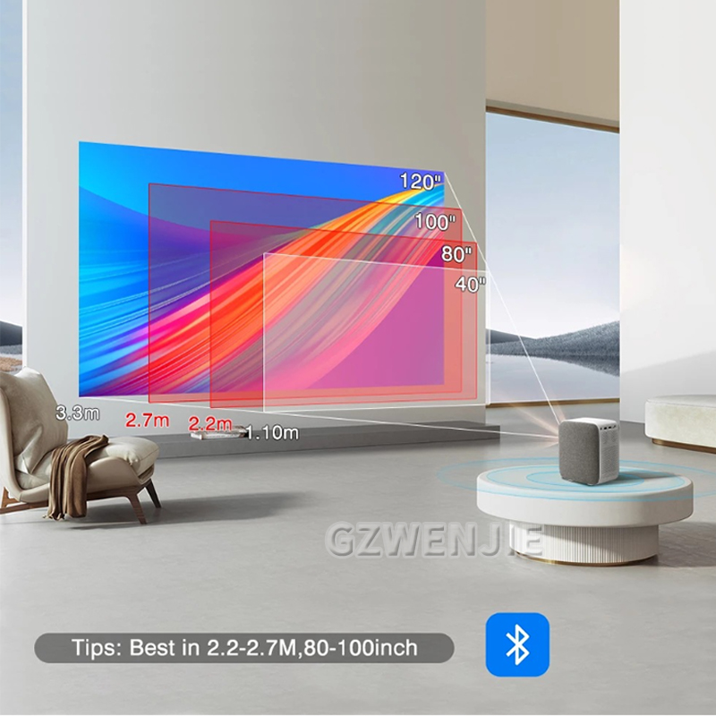 Mini Projector Portable - H6 มินิโปรเจคเตอร์ LED 1080P ฟูลเอชดีแบบพกพาโปรเจคเตอร์ 2.4G