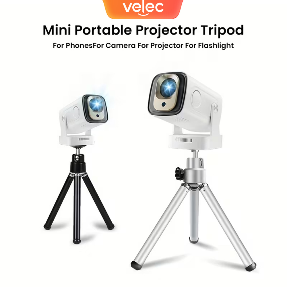 Mini Projector Portable - ขาตั้งโปรเจคเตอร์ขนาดเล็ก 360 ° ปรับความสูงได้ หมุนได้ สำหรับ