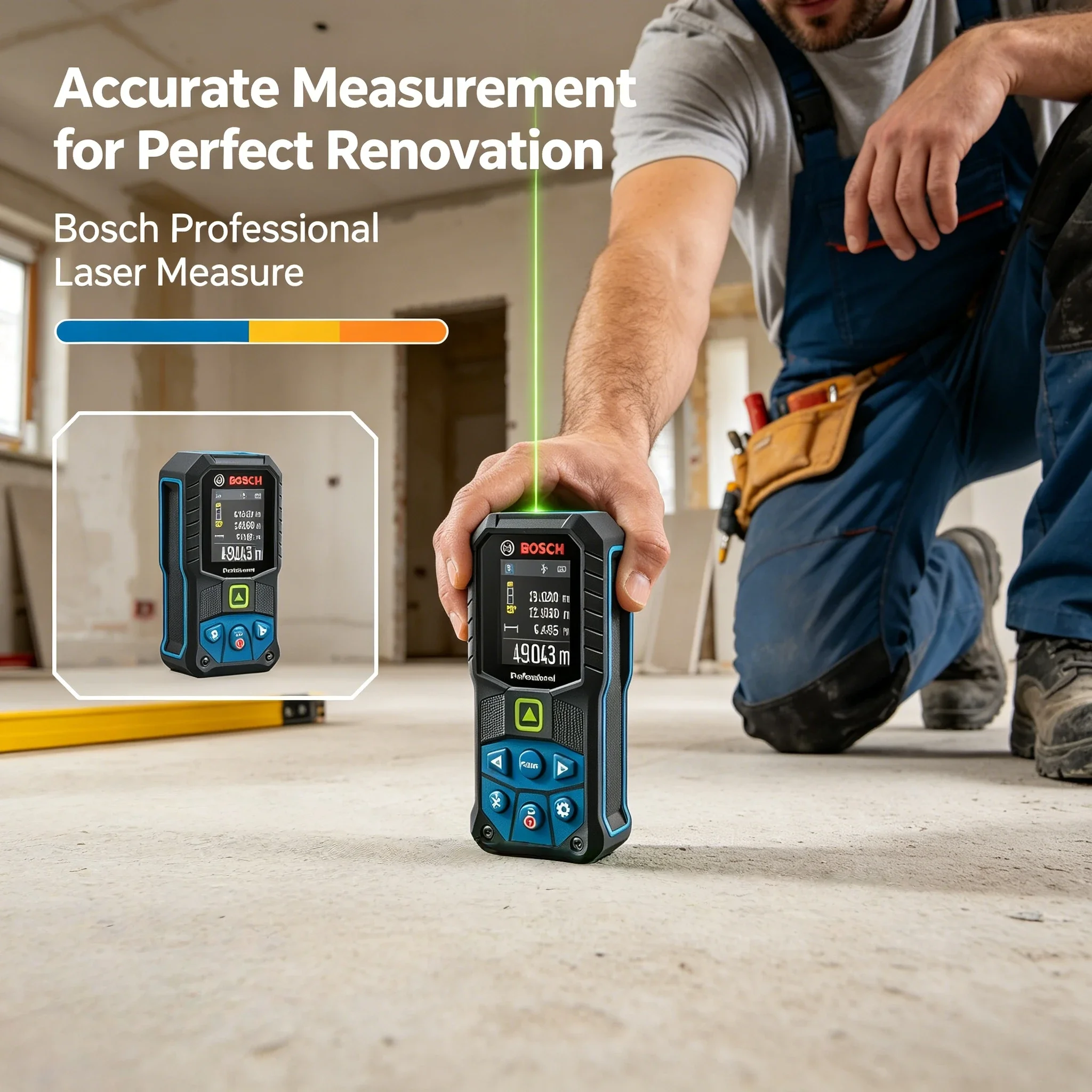 Laser Distance Measure - Bosch GLM 50-27 CG เครื่องวัดระยะด้วยเลเซอร์สีเขียว, วัดระยะได้