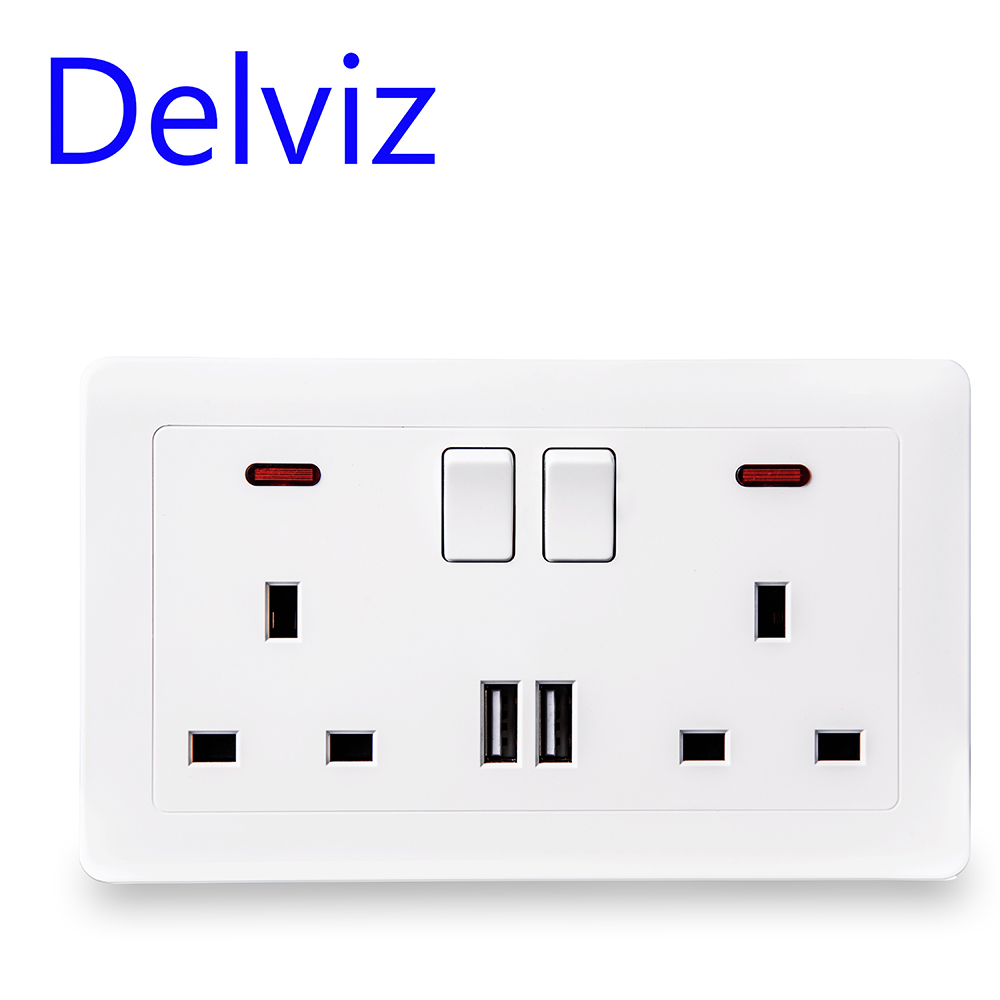 Electronics Gadgets For Home - Delviz เต้าเสียบไฟ USB, 5V 2.1A พอร์ตชาร์จ
