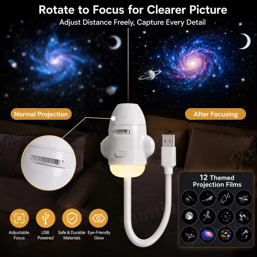 โปรเจคเตอร์แสงดาวแบบพกพา USB G - Mini Projector Portable บทวิจารณ์และราคา