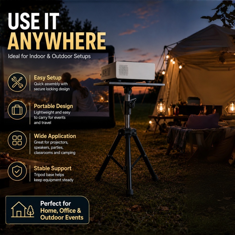 ขาตั้งโลหะแบบหนา ปรับระดับได้  - Mini Projector Portable บทวิจารณ์และราคา