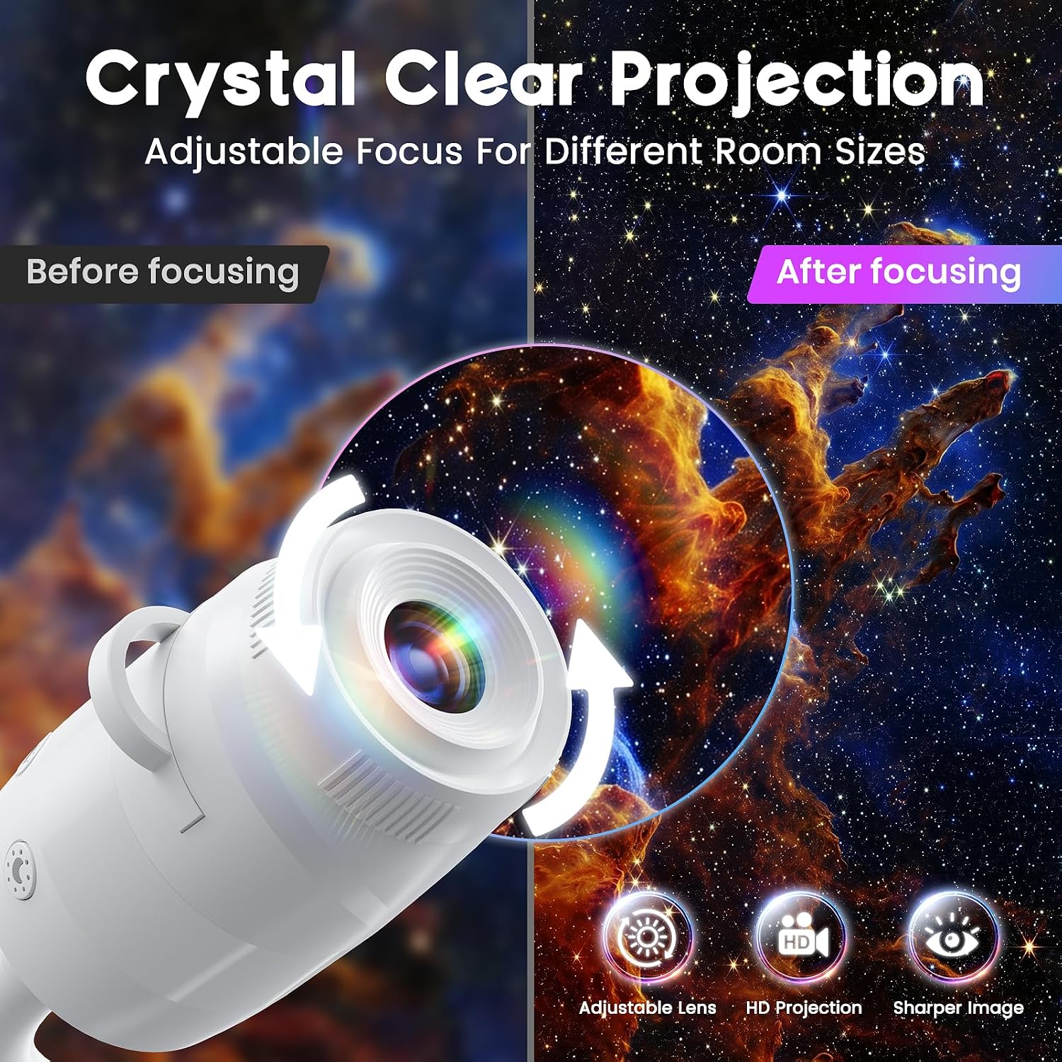 โปรเจคเตอร์กาแล็กซี่ไนท์ไลท์ 2 - Mini Projector Portable บทวิจารณ์และราคา