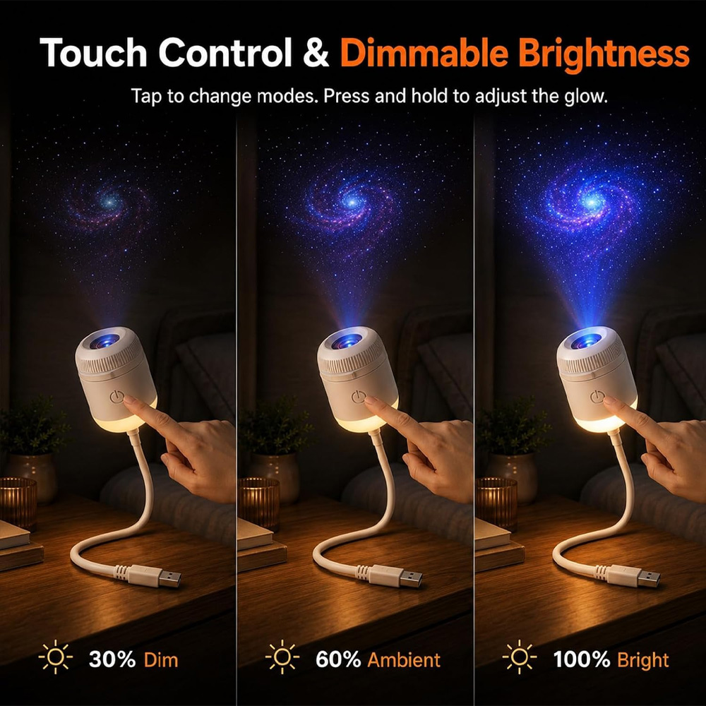 โปรเจคเตอร์ท้องฟ้าดาวหมุนได้ 2 - Mini Projector Portable บทวิจารณ์และราคา